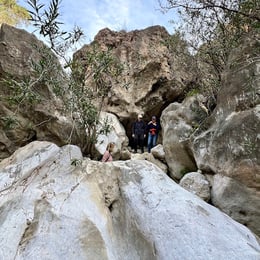Natural rock climbing area