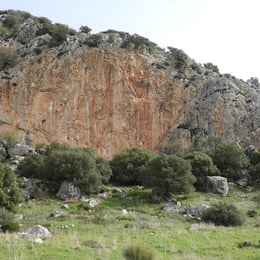 Zona de escalada del Cauche